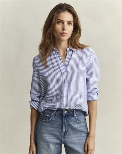 Gant - Linen Skjorte - Royal Blue